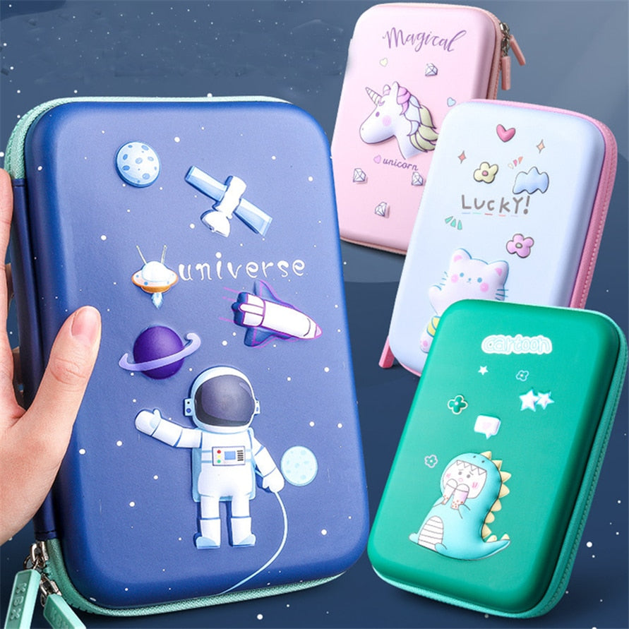 eybag Pencil Cases Unicorn Trousse Kawaii Stationery Licorne Etui Estuche Case School Supplies Cute Papeleria Astronaut Pencil Box Bag