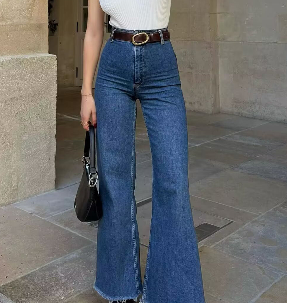 eybag business casual outfits 2024 This Year's Popular Wide-Leg Pants High Waist Slimming Retro Loose Straight Pants High-Grade Jeans for Women