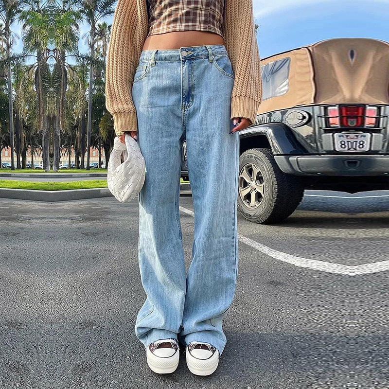 eybag dress to impress outfits 2024 Women's Loose Straight Simple Wide Leg Fashion Women's Jeans