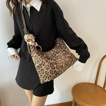 eybag Large Leopard Hobos Shouler Crossbody Bags for Women Handbags Purses 2024 New Vintage Ladies Messenger Bag