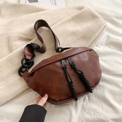 eybag Vintage Crossbody Bags For Women Luxury Designer Handbags Women Bags Solid Leather Women's Chest Bag Female Bag Purse Sac