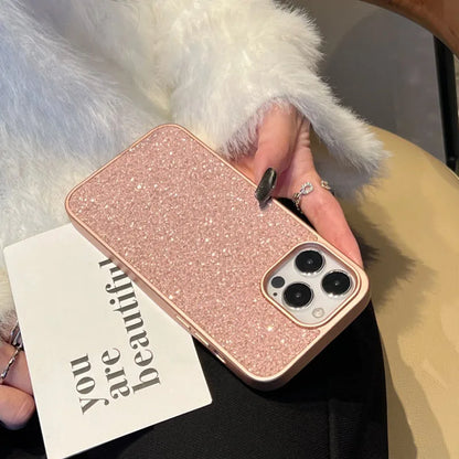 eybag Luxury  Glitter Clear Phone Case For iPhone15Pro Max 11 12 13 14 Plus Flash Drill TPU Transparent Camera Protection Cases Cover