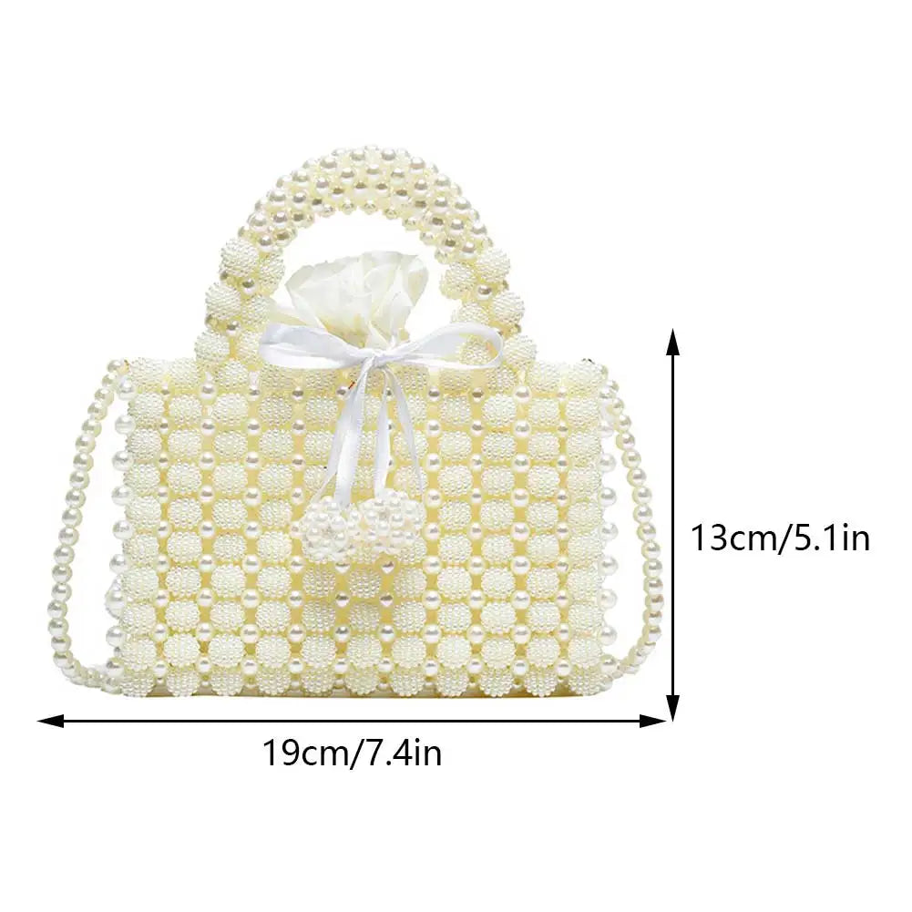 eybag Luxury Handmade Pearl Purses Ladies Wedding Bridal Party Beaded Evening Bag Magic Handbags Designer Crossbody Bag Women's Wallet