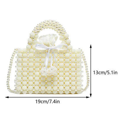 eybag Luxury Handmade Pearl Purses Ladies Wedding Bridal Party Beaded Evening Bag Magic Handbags Designer Crossbody Bag Women's Wallet