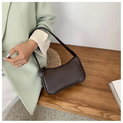 eybag Bag Women Retro Handbag PU Leather Shoulder Totes Underarm Vintage Top Handle Bag Female Small Subaxillary Bags Clutch