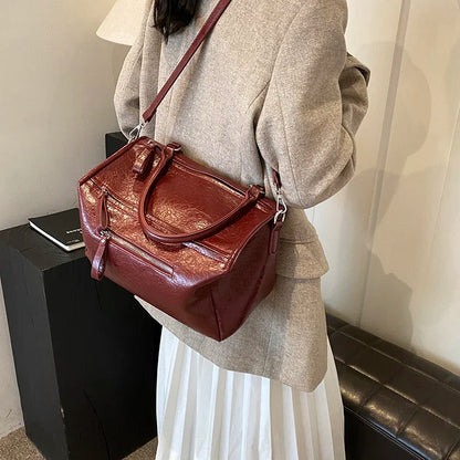 eybag Small PU Leather Crossbody Bags Lady Retro Shoulder Bag for Women 2024 Winter Fashion New Trend Y2K Handbags and Purses