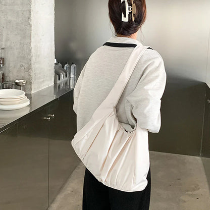 eybag Casual Ruched Women Shoulder Bag Nylon Quilting Tote Bags for Women 2024 Large Commuting Shopper Purses Female Handbag Hobos New