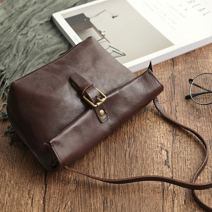 eybag Soft Genuine Leather Women Messenger Bag Female Real Leather Crossbody Shoulder Bags Small Handbag Retro Phone Bag for Girls