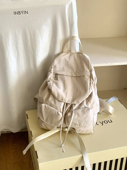 eybag Preppy Style Pleated Women Backpack Korean Niche DesignTravel Women Backpacks Y2k Girls School Bag Causal Women‘s Backpack