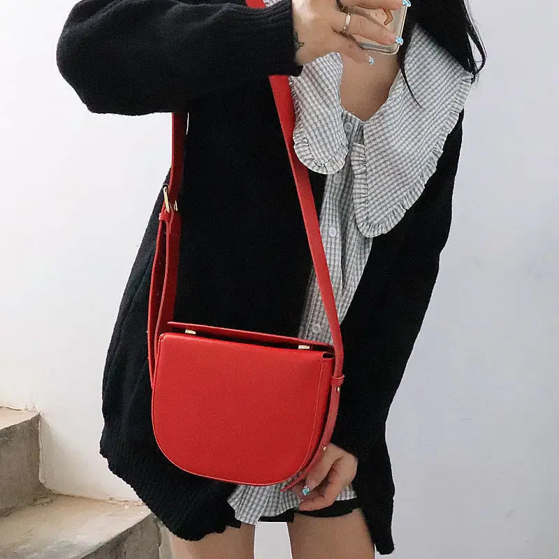 eybag Crossbody Bags for Women Luxury Designer Wide Shoulder Strap Red Wedding Handbags Autumn New All-match Shoulder Bag