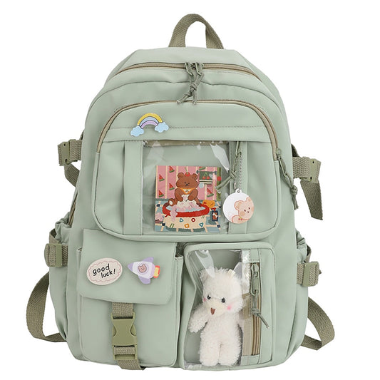 eybag Japanese Girls Aesthetic Backpack Cute School Bags For Student Teens Girls Pockets Kawaii Women Laptop Backpack Harajuku Mochila