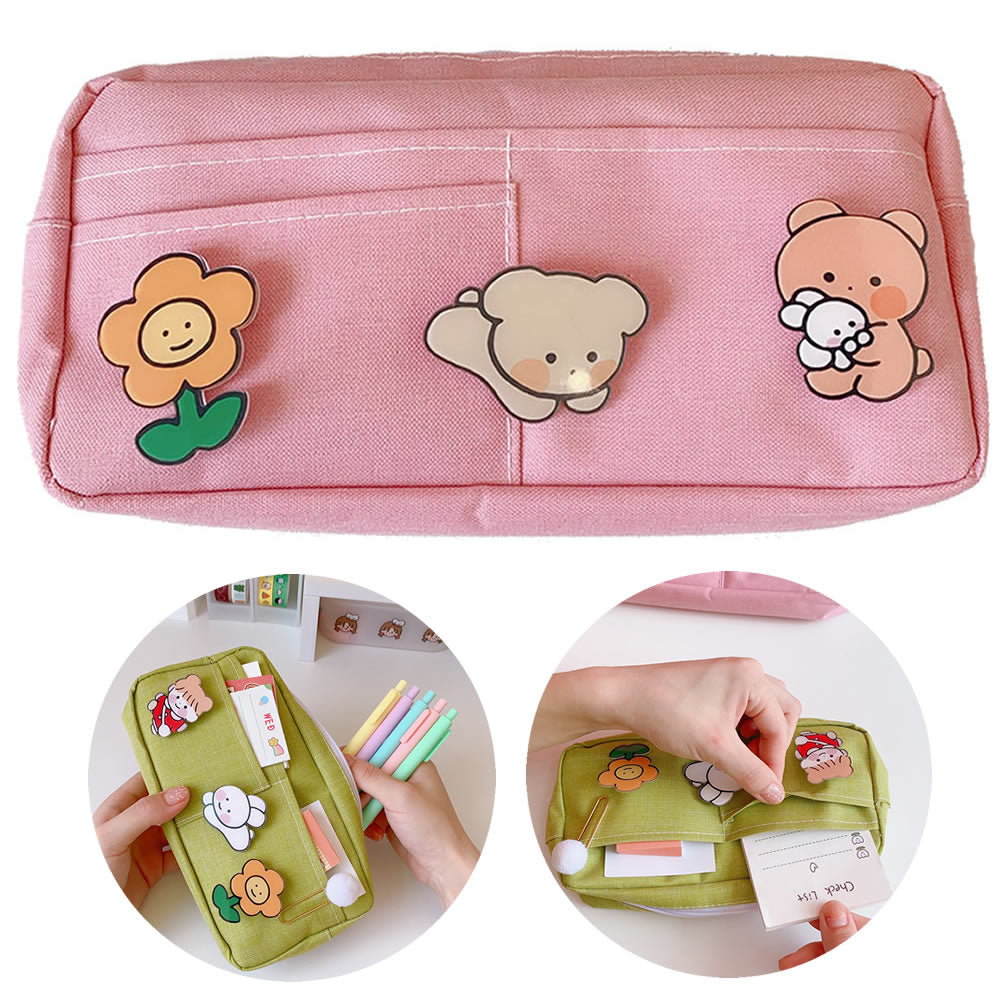 eybag 24 Color Solid simplicity Large capacity pencil bag Cute student High capacity pencil case kawaii Storage bag School supplies