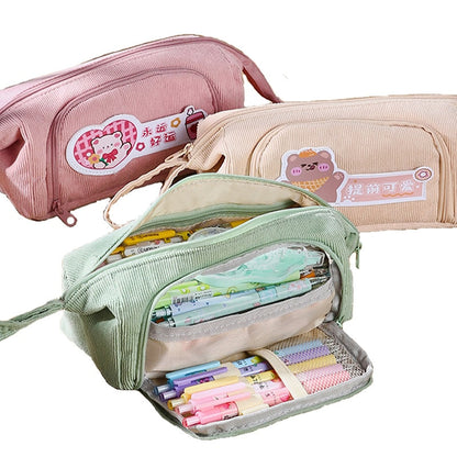 eybag 24 Color Solid simplicity Large capacity pencil bag Cute student High capacity pencil case kawaii Storage bag School supplies