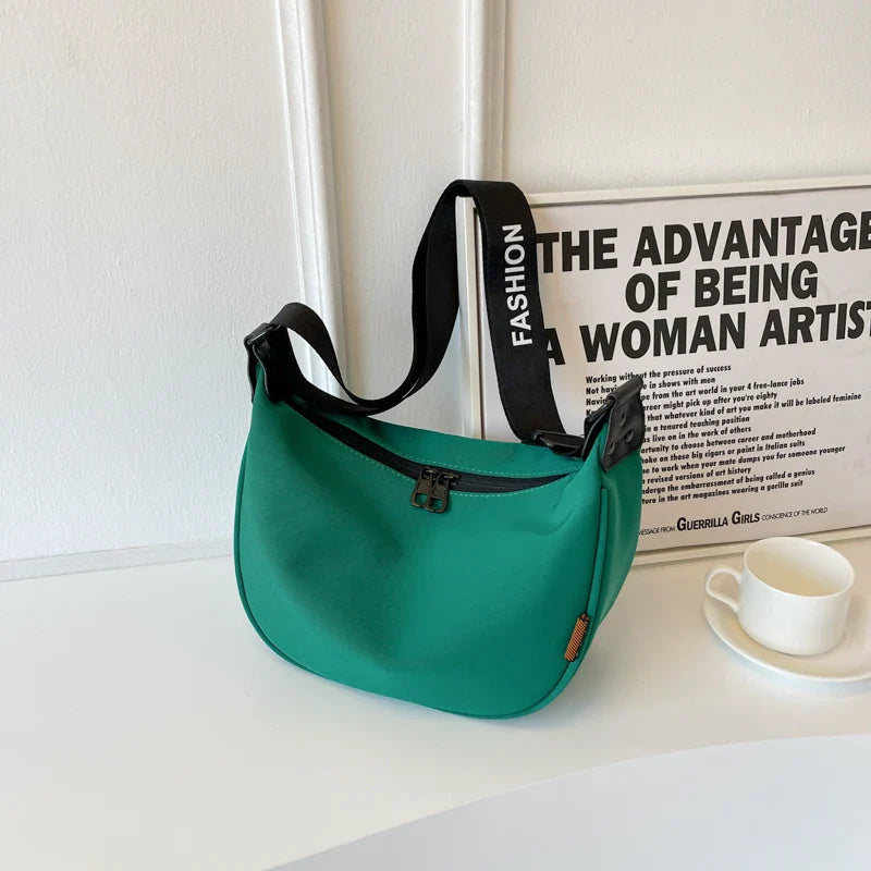 eybag Casual Nylon Shoulder Women's Bags New Fashion Trend Travel Crossbody Hobos Bag Luxury Design Handbag Purse Blue Green