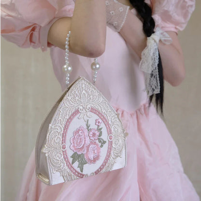 eybag Vintage Gothic Lolita Girl Single Shoulder Bag Women Palace Princess Handbag Flower Embroidery Messenger Bag Cosplay Fairy Gift