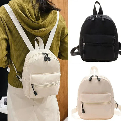 eybag Mini Solid Color Backpack Women Trend Nylon Female Bag Pack Fashion Slim School Bags For Girls Small Womens Backpacks For Teen