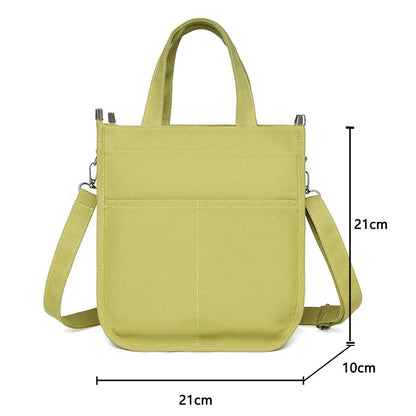 eybag Simple canvas bags for women soft luxury design Handbag office lunch tote bag small messenger Shoulder Books Bag For Girls