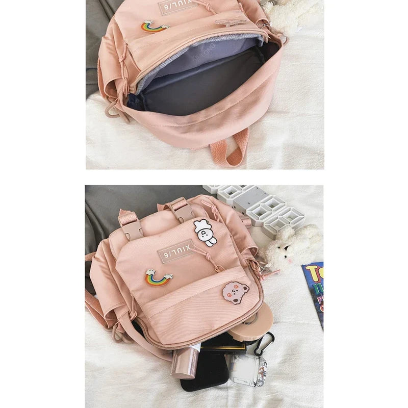 eybag Small Backpack Women Cute Multifunctional Dual-Use School Bags For Teenage Girls Student Kawaii Mini Travel Backpacks Ruckpack