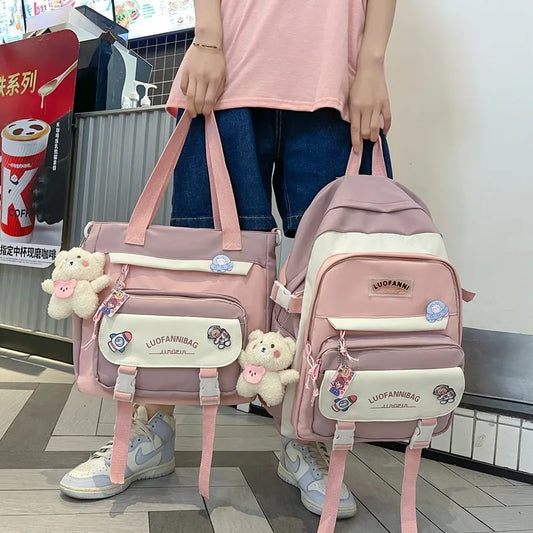 eybag Student Backpack Handbags Set Schoolbag Kawaii High School Students Middle School Elementary Cute Backpacks