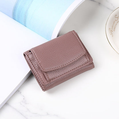 eybag New Women PU Leather Purses Female Cowhide Wallets Lady Small Coin Pocket Rfid Card Holder Mini Money Bag Portable Clutch