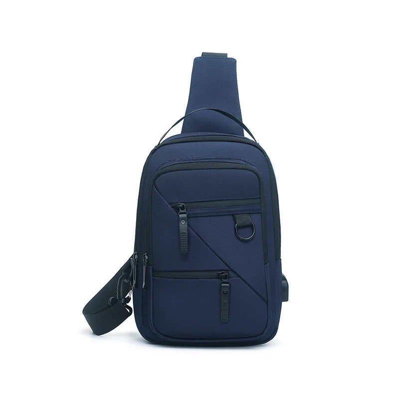 eybag Newest Cool Style Designer Brands Dating Leisure Men Casual Boys Oxford Cloth Crossbody Chest Bags With Big Pockets For Business