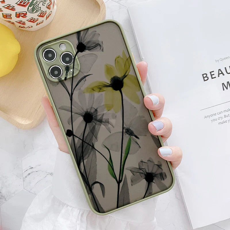 eybag Simple daisy flower Phone Case For iPhone 15 13 12 11 Pro Max 14 Plus 12 13 Mini XS X XR 7 8 Plus SE 2020 Shockproof Back Covers