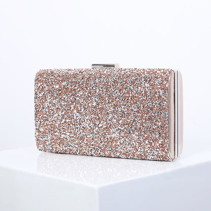 eybag Women Evening Clutch Bag Sequin Clutch Female Crystal Day Clutch Wedding Purse Party Banquet Black/Gold Silver