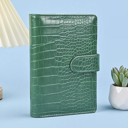 eybag A5 A6 A7 Crocodile Color 6 Ring Binder PU Clip-on Notebook Leather Loose Leaf Notebook Cover Notebooks Journal Stationery