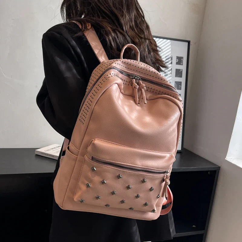 eybag New Rock Style Women Backpack Big Capacity Fashion Bags for Girls High Quality Rivet Design Bagpack Mochila Feminina