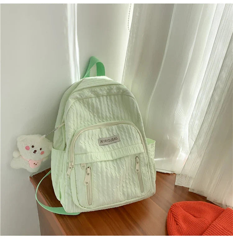 eybag Fresh School Bags For Teenage Girls Cute Sweet Backpacks Japan And Korea Small Book Bags Fashion Pink Nylon Satchels