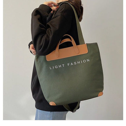 Lkblock Korean Handbag Leisure Commuting Shoulder Bag Women's Big Bag Ins New Fashion Women's Messenger Canvas Tote Bag