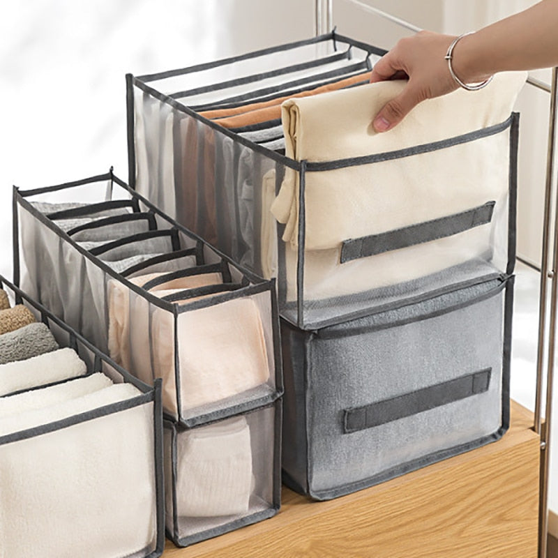 eybag Wardrobe organizer Jeans storage boxes Closet Organizer Foldable Underwear Organizers Pants Storage Dividers Drawer Organizer