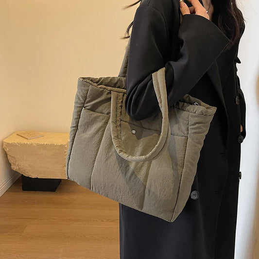 eybag Big Simple Soft Shoulder Side Bag for Women Winter Trend Fashion Design Cloth Hand Bags Female Handbags Tote Bags