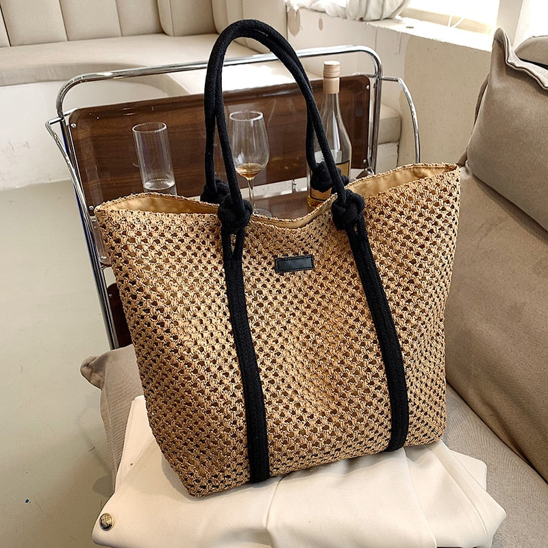 eybag Summer Straw Bags for Women Big Handmade Beach Bags Rattan Woven Handbags Travel Shopper Casual Resort Style Shoulder Bags