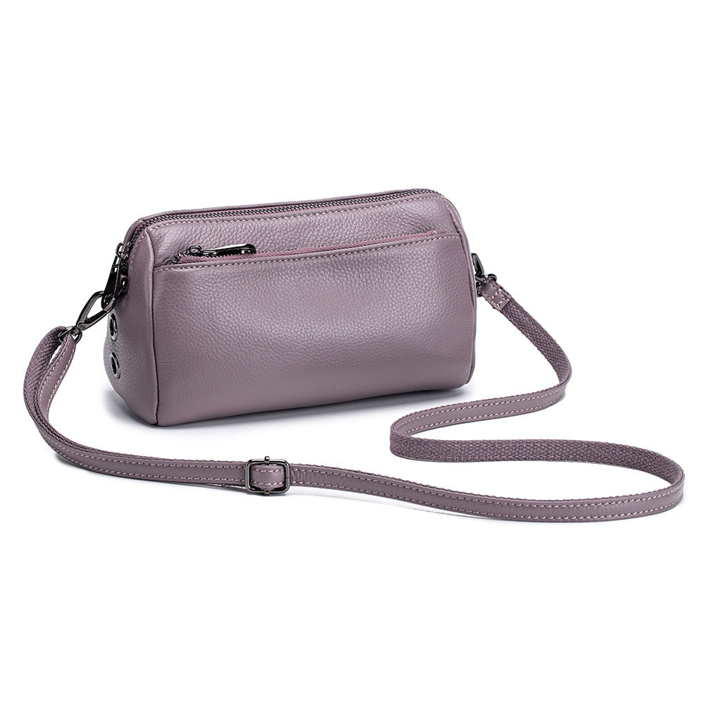 eybag Soft Genuine Leather Women Messenger Bag Female Real Leather Crossbody Shoulder Bags Small Handbag Retro Phone Bag for Girls