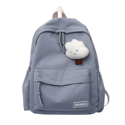 eybag Schoolbag Female Student Korean Version Female Junior High School College Solid Color Backpack Versatile High-value Backpack