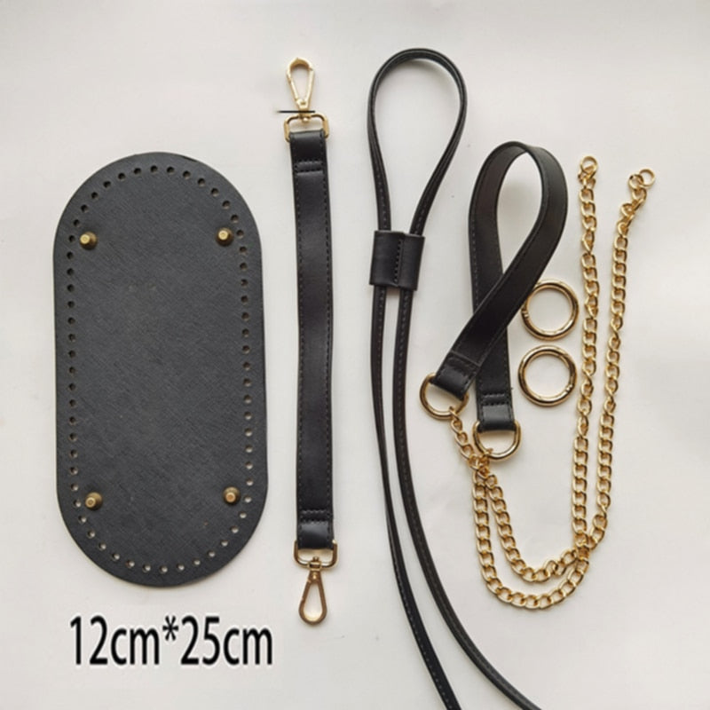 eybag 7pc Set Handmade Bag Bottom Flap Cover Hardware For Bags DIY HandBag Shloulder Straps For Knitting Bags Handbag Crossbody Bags