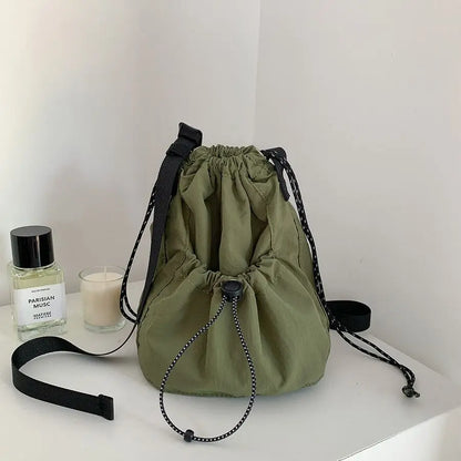 eybag Ruched Drawstring Bags for Women Soft Light Crossbody Bags for Women 2024 Casual Designer Shoulder Bag Phone Flap Mini Handbags