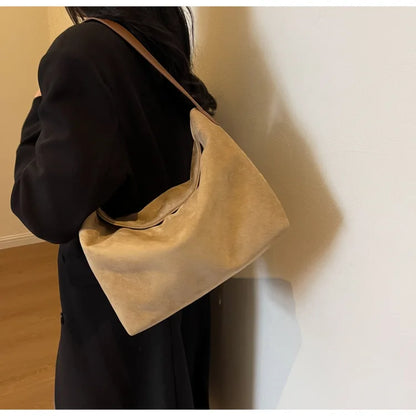 eybag Retro Autumn/Winter Bag  Women 2024 Suede Shoulder Bag Commuting Work Hand Armpit Bag