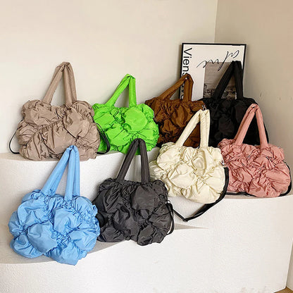 eybag Overlarge Ruched Shoulder Bag Quilted Handbags Puffy Designer Bag Padded Crossbody Bags for Women Big Shopper Tote Lingge Purses