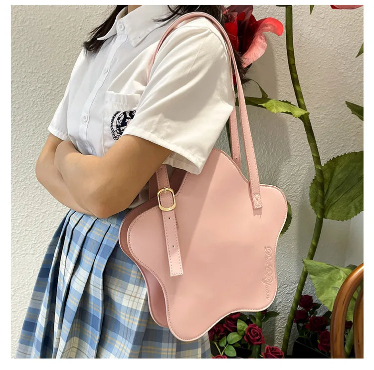 eybag Star Yellow Y2k Handbag Women Harajuku Pu Leather Chic Solid Jk Shoulder Bag Ladies Retro Cute Lolita Mini Bag Aesthetic