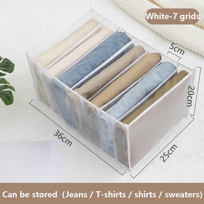 eybag Wardrobe organizer Jeans storage boxes Closet Organizer Foldable Underwear Organizers Pants Storage Dividers Drawer Organizer