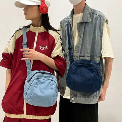 eybag Korean Fashion Denim Bag Women&Men Couple Crossbody Bags Small Purses and Handbags Casual Jean Bag Vintage Shoulder Bag Women