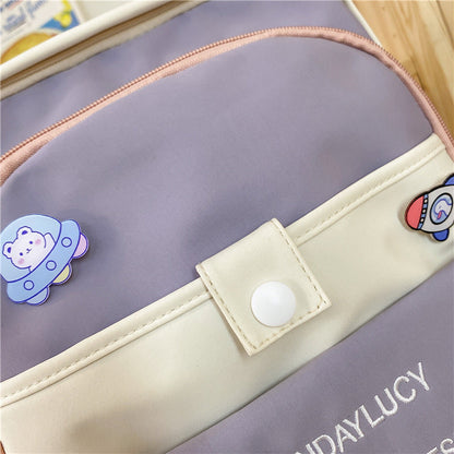 eybag Women Backpack Large Cute Female Multi-pocket Travel Bagpack Student Schoolbag for Teenage Girl Book Knapsack New Mochila 2022