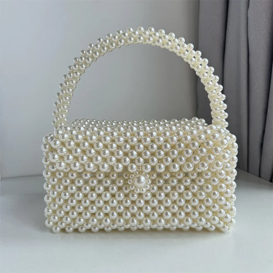 eybag Handmade Big Beaded Pearl Bags For Women Handbags Fashion Trend Large Capacity Beach Vacation Phone Clutch Party Bags