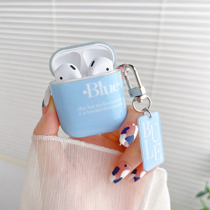 eybag For Airpods 3 Case Simple Blue Earphone Case For Airpods Pro 2 Plain Color Earphone Case For Air Pod 3 Pro Soft Cover With Charm