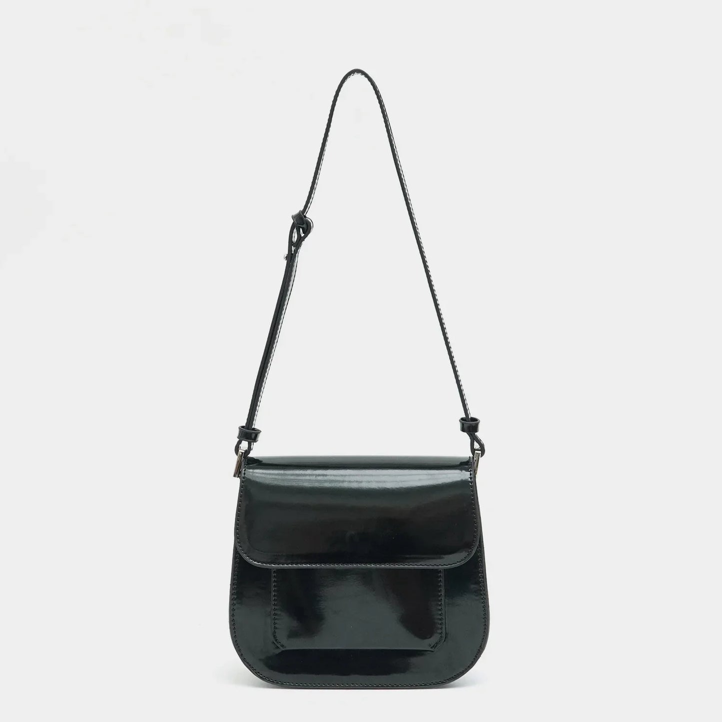 eybag Casual Patent Leather Saddle Bag Fashion Designer Crossbody Bags for Women Cover Phone Flap Brands Shoulder Bag Handbags