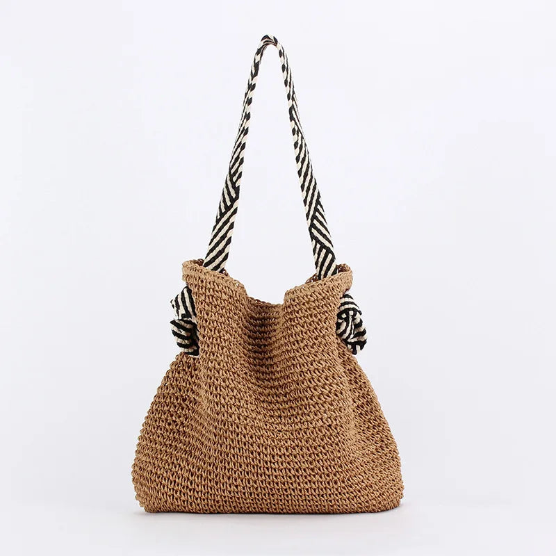 eybag Ladies Fashion Summer Straw Crossbody Bag Women Beach Holiday Shopping Woven Shoulder Handbag Messenger Purses for Women Bags