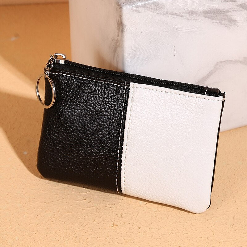 Lkblock Litchi Pattern Coin Purse Female PU Leather New Mini Wallet Luxury Brand Designer Women Small Hand Bag Cash Pouch Card Holder