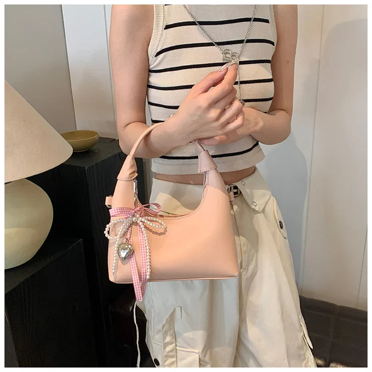 eybag Design Pu Leather Korean Fashion Women Handbags And Purses 2024 Y2K Female Retro Solid Color Crossbody Bags Shoulder Bags